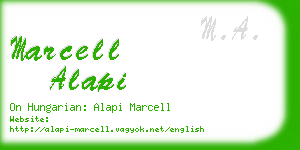 marcell alapi business card